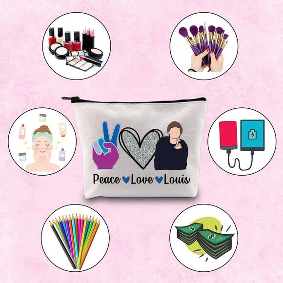 Music Fans Gift Peace Love Louis Gift For Women Zipper Pouch Makeup Bag Peace Lo - Picture 4 of 6